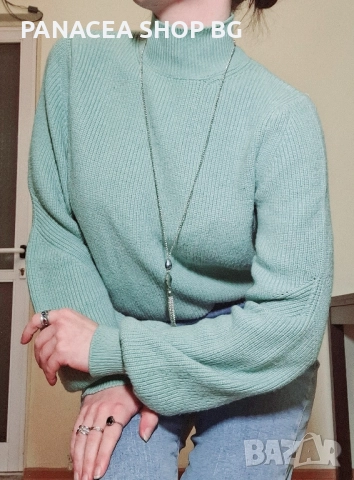 Дамски пуловер зелен Dilvin, снимка 2 - Блузи с дълъг ръкав и пуловери - 51963531