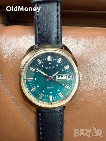 Съветски ретро позлатен часовник Слава Slava, снимка 5 - Други - 52889804