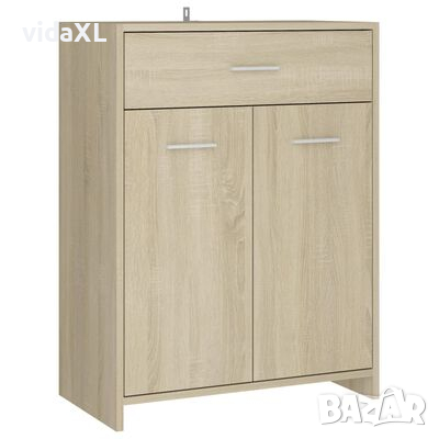 vidaXL Шкаф за баня, дъб сонома, 60x33x80 см, ПДЧ(SKU:805027
