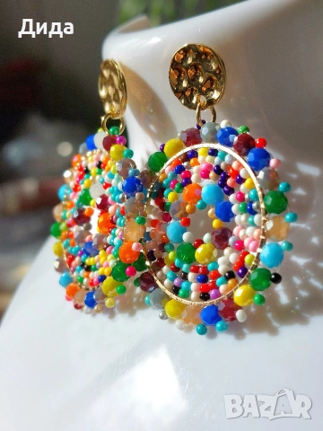 Нови обеци  "Цветен бонбон" и "Пролетно зелено", снимка 6 - Обеци - 53958510