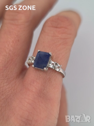 Сребърен Пръстен със Смарагд , снимка 9 - Пръстени - 51510300