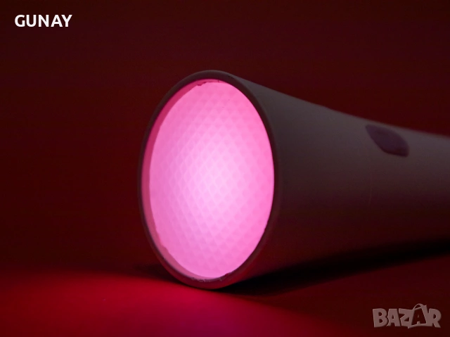 Lalarma Flashlight Rosa Премиум LED Фенерче USB-C Като Ново Розово Акумулаторно, снимка 7 - Друга електроника - 54265636
