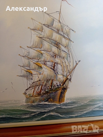 Маслена картина подписана, снимка 2 - Картини - 53919731