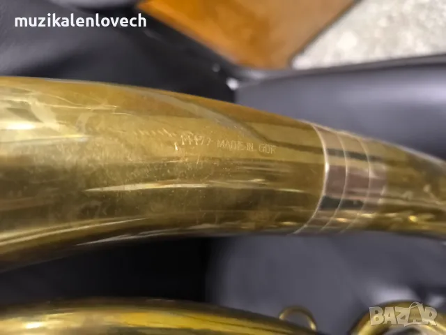 Weltklang Bb Tenor Horn(3RV) - Тенор Валдхорна Баритон с мундщук /made In Germany - DDR/, снимка 6 - Духови инструменти - 44637667