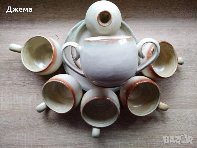Комплект стари глинени чаши