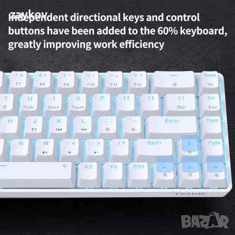 Геймърска клавиатура Dierya DK68se, 60% механична клавиатура, снимка 4 - Клавиатури и мишки - 50630298