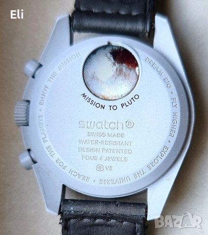Swatch x Omega Bio Ceramic Moonswatch Mission to Pluto , снимка 4 - Мъжки - 53902235