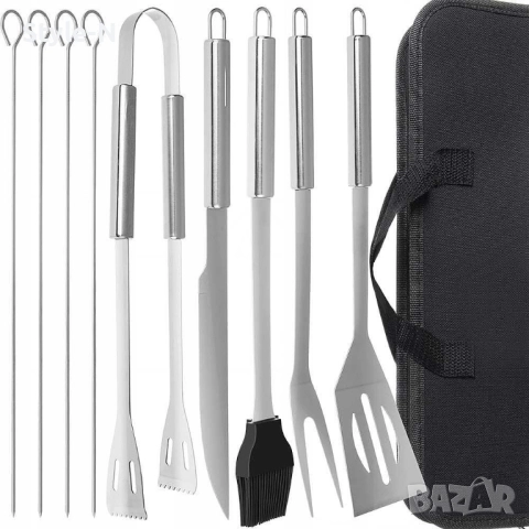 Комплект за барбекю 9 части в калъф/кейс, KAMINER, снимка 5 - Прибори за хранене, готвене и сервиране - 51689679