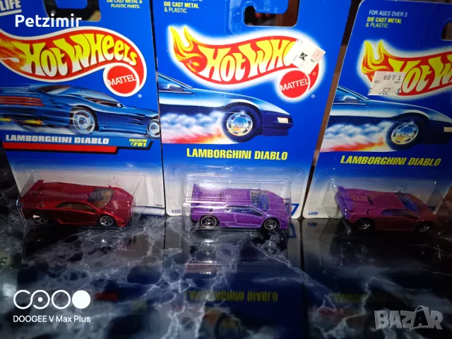 Hot Wheels Lamborghini Diablo, 3 броя, снимка 1 - Коли, камиони, мотори, писти - 49081281