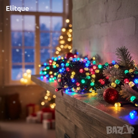 Коледни LED лампички, 100бр лампички/10 метра гирлянд.  