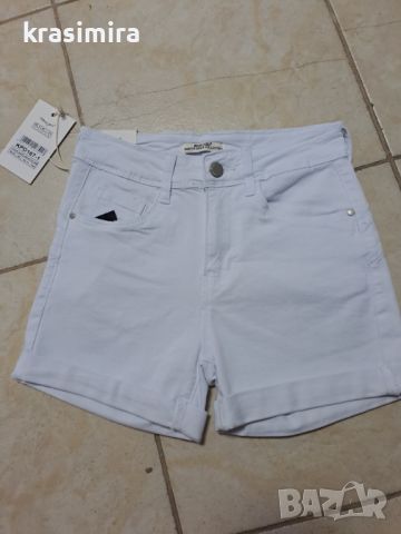 Къси панталонки в бяло , снимка 2 - Къси панталони и бермуди - 46448354