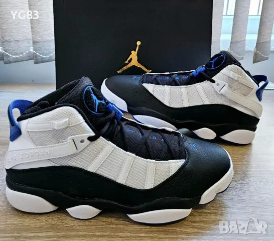 Air Jordan 6 rings white/game royal-black/size-45, снимка 1 - Маратонки - 48406598