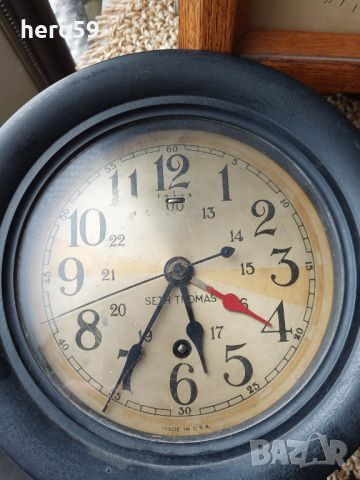 WWW2-USA военноморски корабен часовник с две времена, снимка 12 - Стенни часовници - 45527358