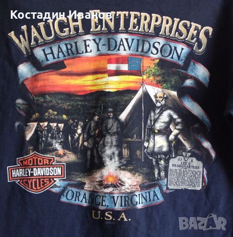 Оригинална Harley Davidson мъжка тениска, снимка 2 - Тениски - 46228543