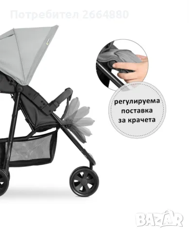 Бебешка лятна количка Hauck Citi Neo 3 Grey, снимка 6 - Детски колички - 47012527