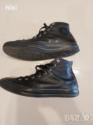 Кожени кецове Конверс , снимка 2 - Кецове - 53465357