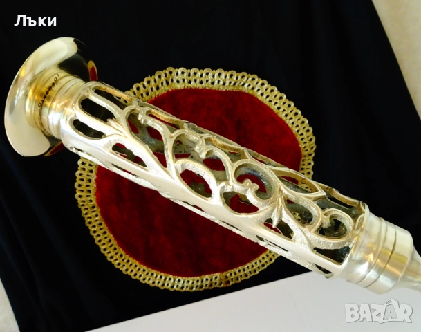 Бронзов свещник Torquato Tamagnini,44 см.,маркиран. , снимка 9 - Антикварни и старинни предмети - 51800328