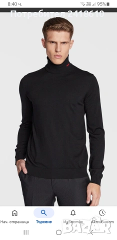 Hugo Boss HUGO Wool Knit Turtleneck Mens Size M НОВО! ОРИГИНАЛ! Мъжко Вълнено Поло!, снимка 6 - Пуловери - 53579065