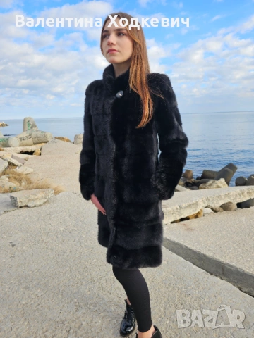 Шикозно палто от норка Black Diamond, снимка 4 - Палта, манта - 53592546