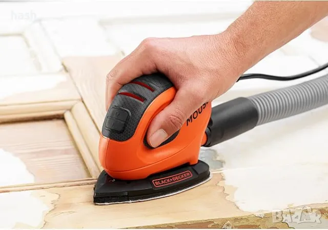 Мишка BLACK+DECKER BEW230BCA 55W шлифовъчна машина за детайли, скорост 11000RPM, диаметър на орбитат, снимка 2 - Други инструменти - 48547236