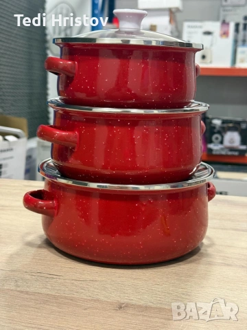 ❗ ОГРАНИЧЕНИ БРОЙКИ НА ТОП ЦЕНА ❗Комплект от 3 тенджери - 16см, 18см, 20см, снимка 3 - Съдове за готвене - 53763331