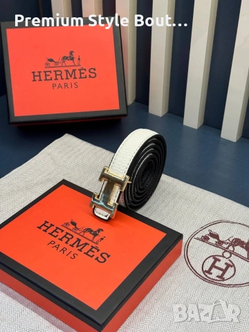 Колани hermes от естествена кожа в кутия 2см, снимка 7 - Колани - 53933169