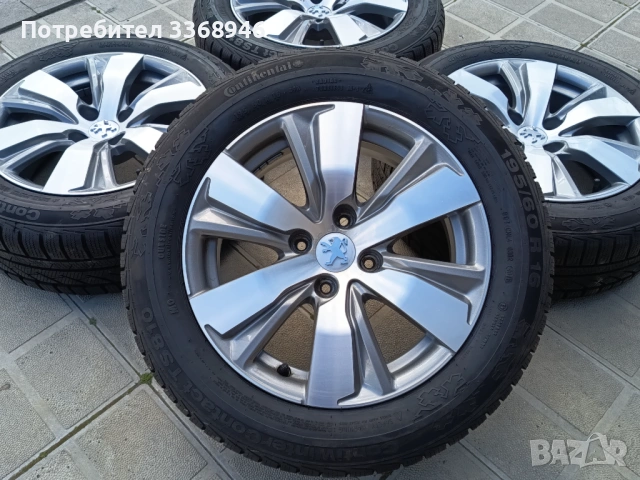 Джанти Peugeot 16" 4x108 с гуми Continental 195/60/16