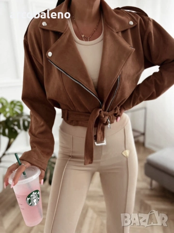 Дамско яке от еко велур, 6цвята , снимка 2 - Якета - 53154085