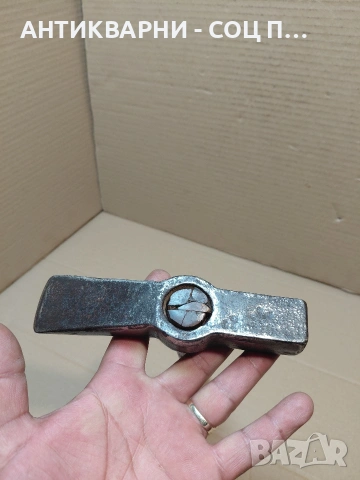 Соц Стар Каменоделски Чук С Дръжка От Дрян 0.950кг. НОМЕР 1650., снимка 7 - Антикварни и старинни предмети - 54237947