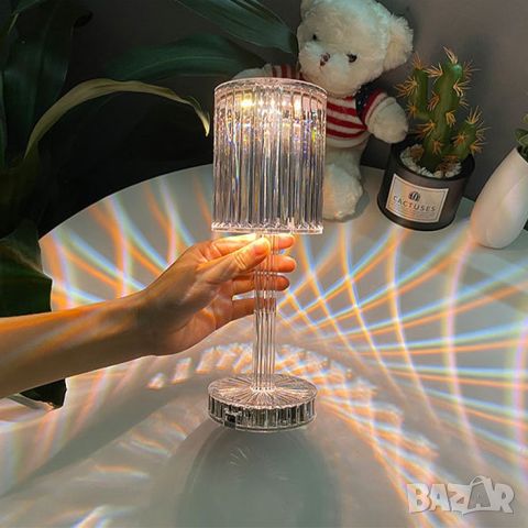Декоративна настолна лампа с usb кабел и дистанционно. Създайте красива, романтична и топла атмосфер, снимка 2 - Настолни лампи - 46436671