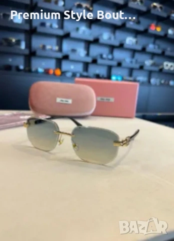 очила miu miu с черен обикновен калъф и ув защита, снимка 5 - Слънчеви и диоптрични очила - 53672692