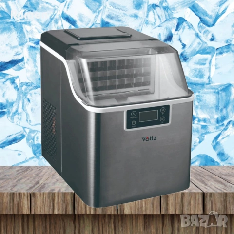 Ледогенератор Oliver Voltz, 170W, 22кг/24ч, 3.2 л, 24 квадратни кубчета за цикъл работа, Инокс , снимка 5 - Друга електроника - 53434239