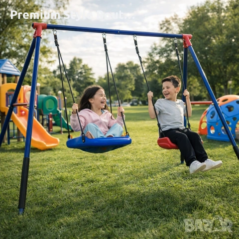 Комплект от 2 метални люлки FunZone - безкрайно забавление на двора, снимка 6 - Други стоки за дома - 53818883