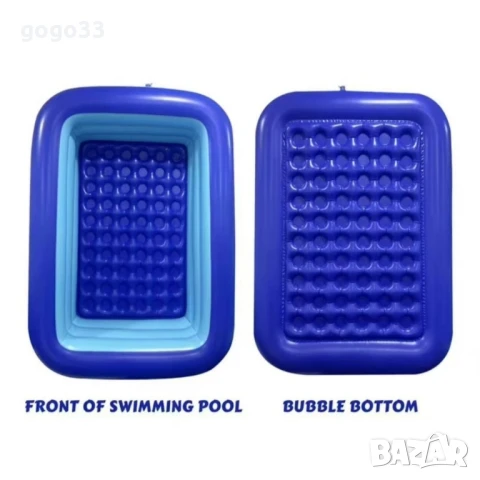 Голям удебелен надуваем басейн за дома – идеален за бебета, деца и възрастни, снимка 3 - Надуваеми играчки - 50991586
