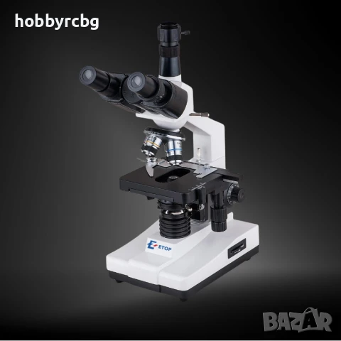Професионален биологичен тринокулярен микроскоп 40х-1600х за STEM кабинети, училища, научни дейности, снимка 4 - Медицинска апаратура - 50769423