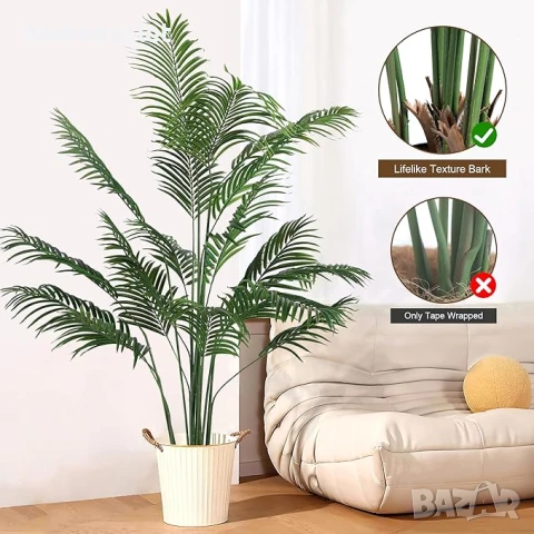 ПРОМОЦИЯ Изкуствено палмово дърво с реалистичен вид, к-т от 2бр, 180см A-GE23018, снимка 5 - Изкуствени цветя - 50949423