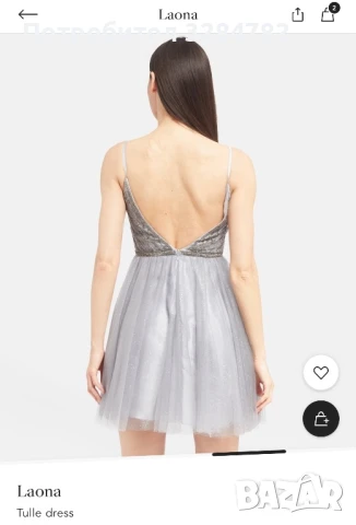 Рокля с тюл, снимка 2 - Рокли - 50611108