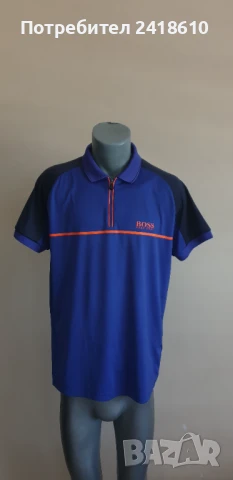 Hugo Boss 3/4 Zip Performance Stretch Mens Size L ОРИГИНАЛ! Мъжка Тениска!, снимка 10 - Тениски - 50876903