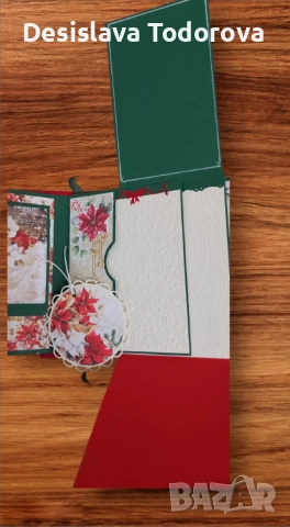 Изцяло ръчно изработен коледен албум за снимки , снимка 9 - Коледни подаръци - 52621977
