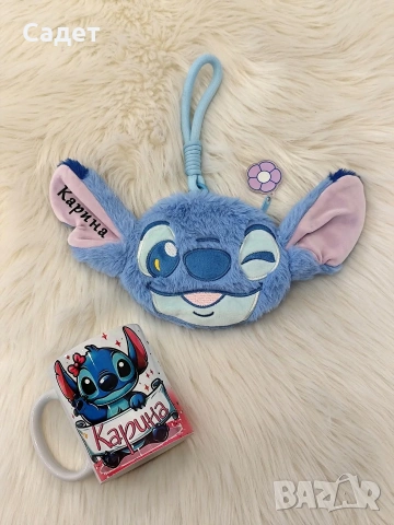 пухкаво портмоне Стич с име по избор, снимка 6 - Детски портмонета - 53786934