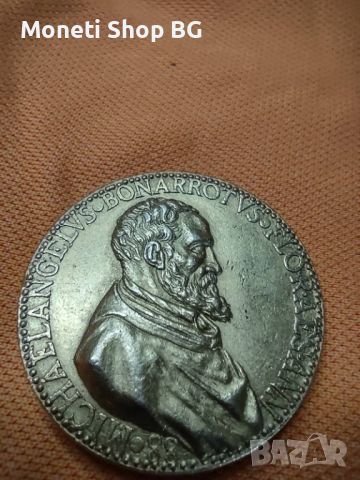 Медал с изображението на Микеланджело, снимка 1 - Антикварни и старинни предмети - 46462693