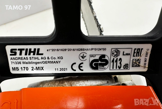 Stihl MS 170 C - Бензинова моторна резачка перфектна!, снимка 7 - Моторни триони/резачки - 53366938