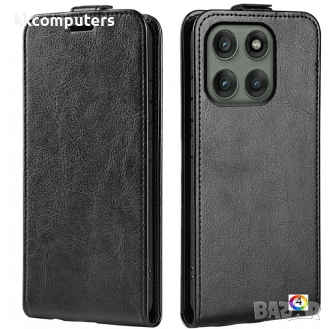 Motorola Edge 60 Pro 5G Flip2 Кожен Калъф и Скрийн Протектор