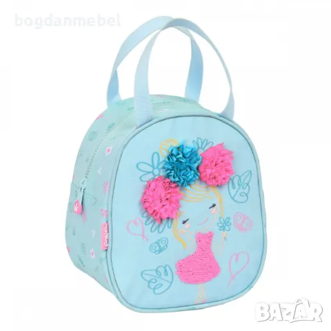 Термо чанта Glow Lab Cute doll 19 x 22 x 14 cm Светло син, снимка 1 - Раници - 48028545