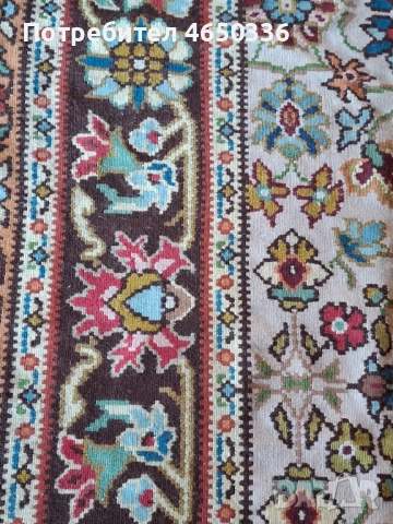 Колекционерски котленски килими датиран 1965-67 г. С голям размер 4.00х3.00 метра, флорални мотиви, снимка 7 - Килими - 52405667