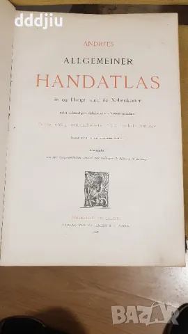 Стар немски подробен световен атлас 1896г., снимка 3 - Антикварни и старинни предмети - 47092846