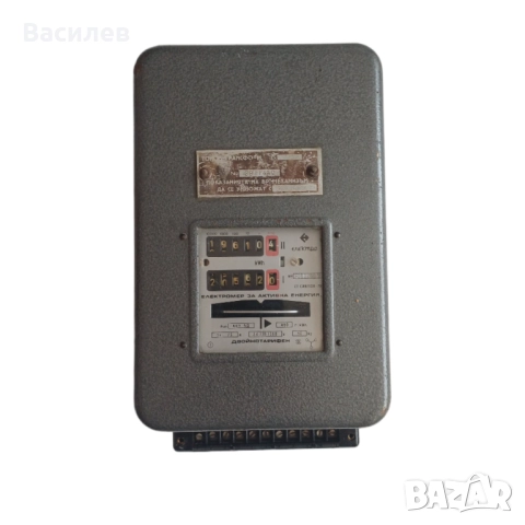 Стар трифазен индиректен електромер тип А4У 5Д, снимка 3 - Други машини и части - 52428227