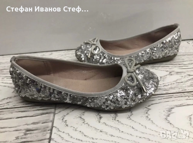 Детски обувки със сребърни пайети, снимка 2 - Детски обувки - 54231535