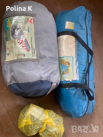 Къмпинг аксесоари , палатка , спален чувал