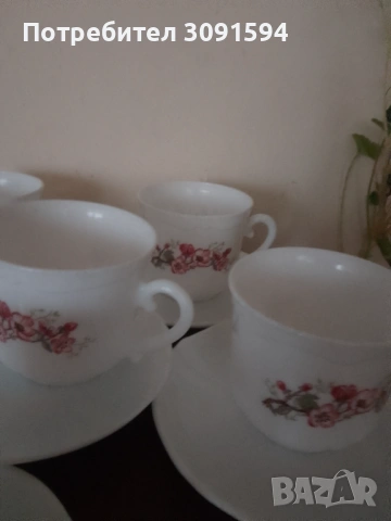 Сервиз 6 чаша и чинийки Arcopal Francee , снимка 12 - Сервизи - 53831075